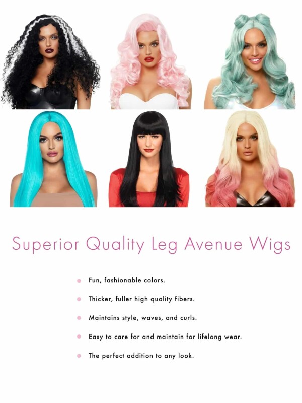 Перука середньої довжини Leg Avenue сіро-чорна