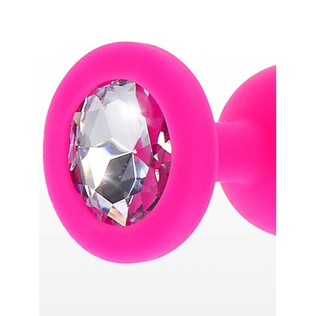 Анальна пробка Toy Joy, S, Diamond Booty Jewel, рожева, 7 см х 2.5 см - Зображення 1