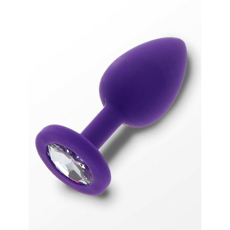 Анальна пробка S з кристалом Toy Joy, фіолетова, 7 х 2.5 см