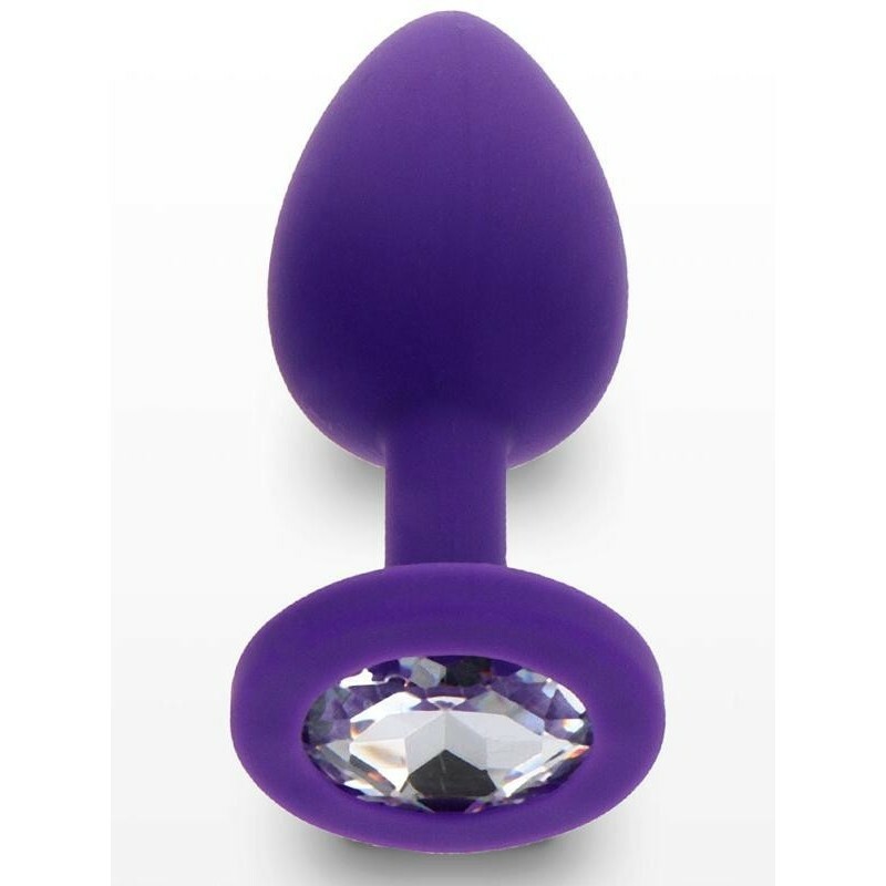 Анальна пробка S з кристалом Toy Joy, фіолетова, 7 х 2.5 см - Зображення 2