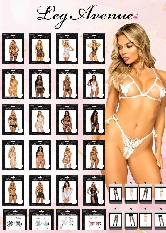 Сексуальний пояс для панчіх One Size Leg Avenue Roxy Rhinestone, зі стразами, чорний
