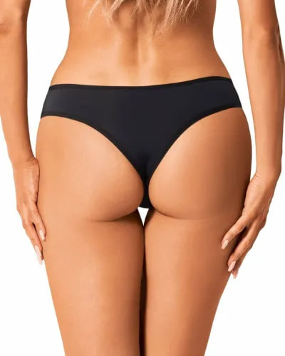 Трусики еротичні Obsessive Bella Rou Panties, чорні XS/S - Зображення 1