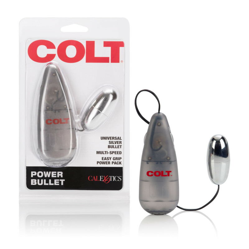 Вібропуля з пультом COLT Multi-Speed Power Bullet, срібляста