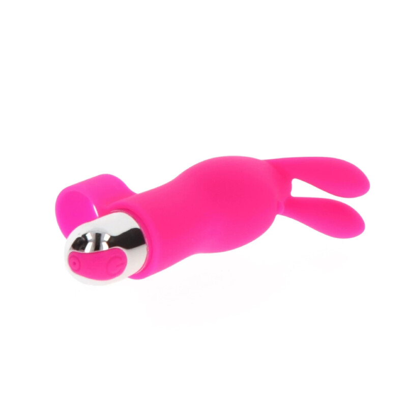 Вібратор на палець Toy Joy Bunny Pleaser з вушками кролика, рожевий, 10.5 х 3 см - Зображення 3
