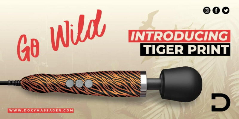 Вібромасажер Doxy Die Cast Tiger тигровий, зі смугастим принтом - Изображение 5