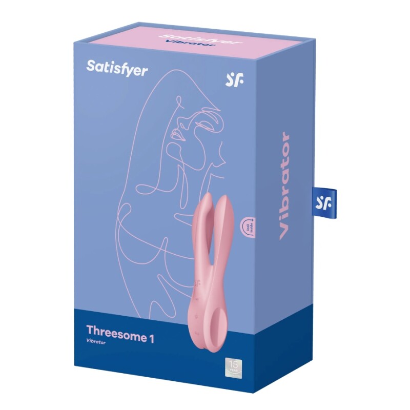 Вібратор для клітора Satisfyer Threesome 1 гнучкий, рожевий, 14 х 3.7 см - Изображение 1