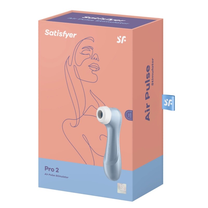 Вакуумний стимулятор Satisfyer Pro 2 для клітора, блакитний, 16.5 х 4.6 см - Зображення 1
