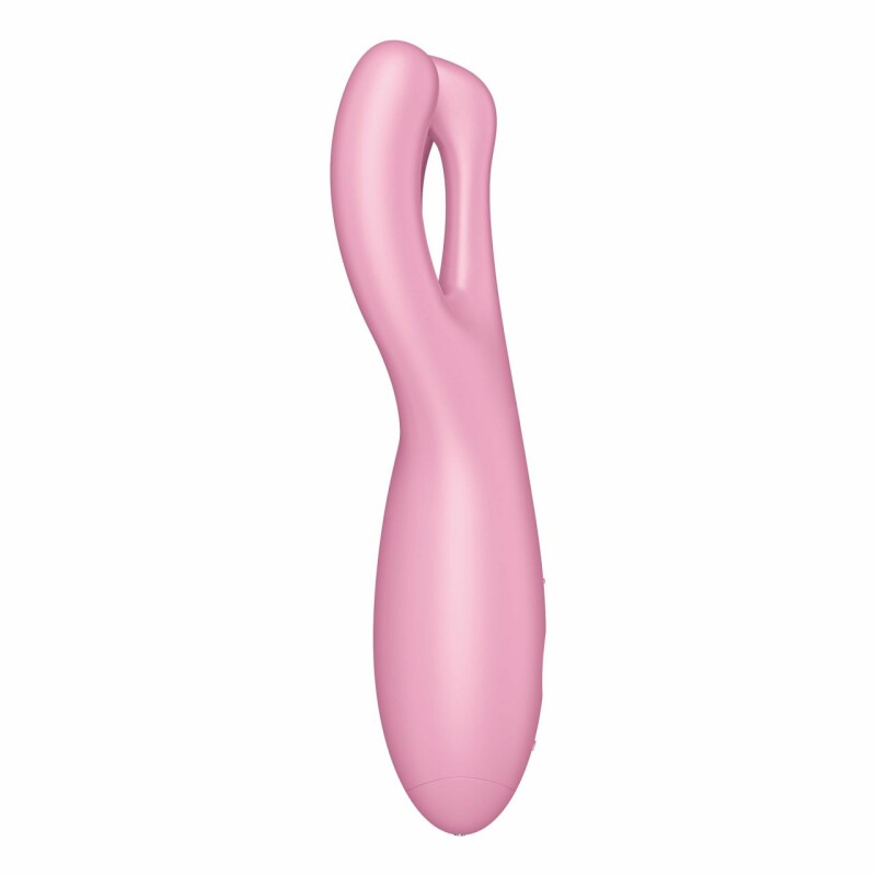 Вібратор потрійний Satisfyer Threesome 4 з додатком, рожевий, 14 х 5.5 см - Изображение 3