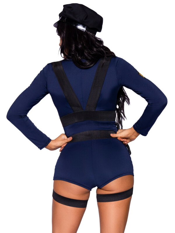 Костюм сексуальної поліцейської Leg Avenue Hottie Cop, XS, 6 предметів, синій - Изображение 3