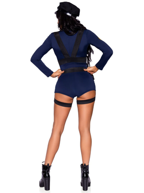 Костюм сексуальної поліцейської Leg Avenue Hottie Cop, XS, 6 предметів, синій - Изображение 6