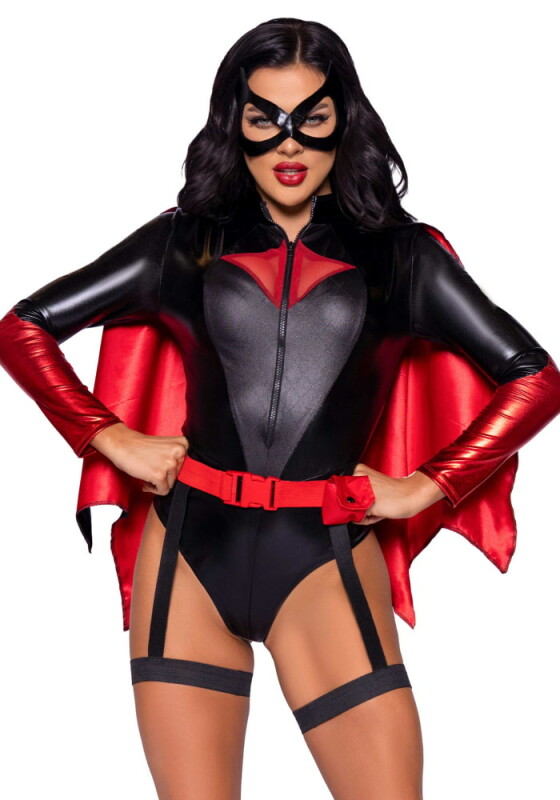 Сексуальний костюм Leg Avenue Bat Woman, S, із 4 предметів, чорно-червоний - Изображение 2