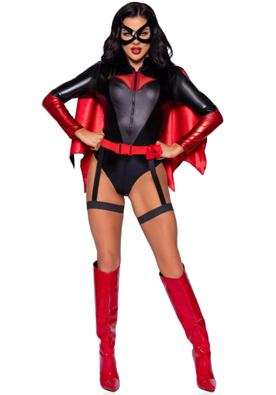 Сексуальний костюм Leg Avenue Bat Woman, S, із 4 предметів, чорно-червоний - Изображение 6