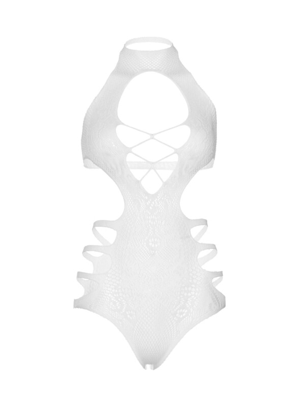 Сексуальне боді Leg Avenue Meet Me in Malibu Lace Bodysuit білого кольору, розмір OS - Изображение 4