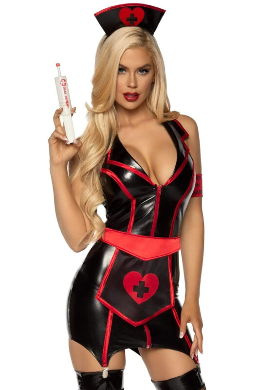 Костюм сексуальної медсестри M Naughty Nurse Leg Avenue, 4 предмети - Зображення 2