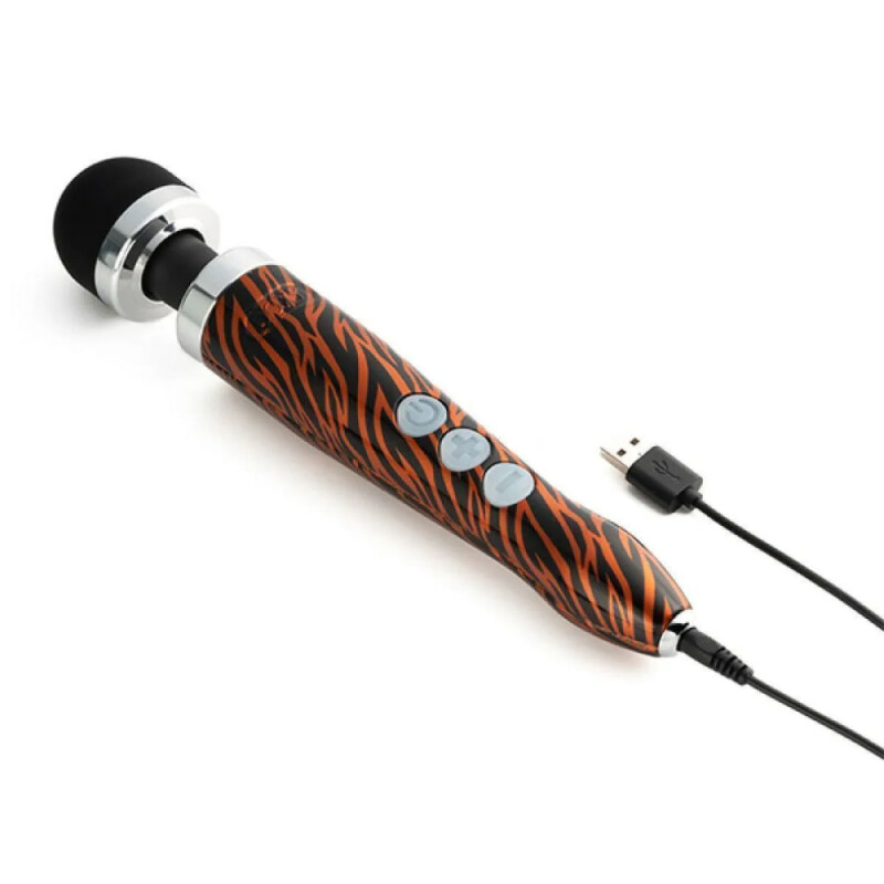 Масажер-мікрофон Doxy Die Cast 3R Wand Vibrator Tiger, тигровий - Изображение 3
