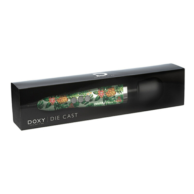 Вібромасажер Doxy Die Cast Pineapple з ананасами, зелений - Зображення 3