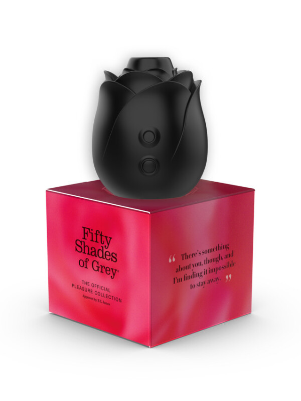Кліторальний стимулятор у формі троянди Fifty Shades of Grey Rose Clitoral Suction чорного кольору - Зображення 9