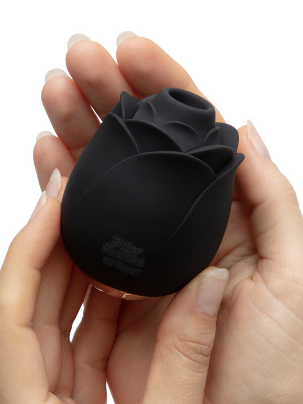 Кліторальний стимулятор у формі троянди Fifty Shades of Grey Rose Clitoral Suction чорного кольору - Зображення 5