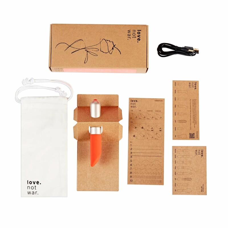 Міні-вібратор Love Not War Amore Orange оранжевий, 13.50 см х 2.30 см - Изображение 3