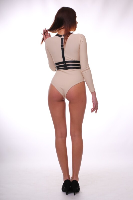 Портупея сексуальна One Size K6, екошкіра, чорна - Зображення 1