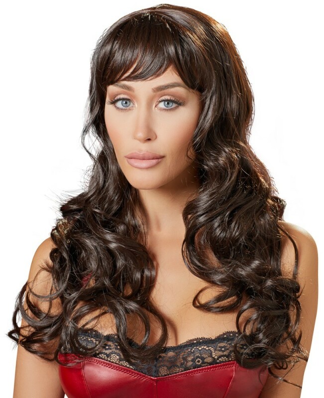 Перука довга з чубчиком Cottelli Collection Long Dark Brown Wig, 55 см - Зображення 2