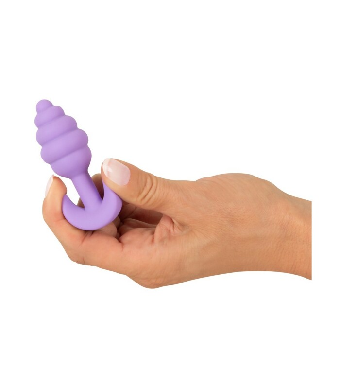 Анальна пробка Cuties Plugs Purple фіолетова, 7.5 см х 2.8 см - Зображення 2