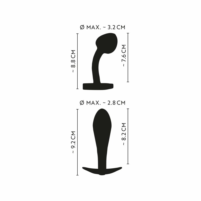 Набір Анальних пробок Anos Metal Butt Plug Set Rainb 2 шт. - Изображение 4