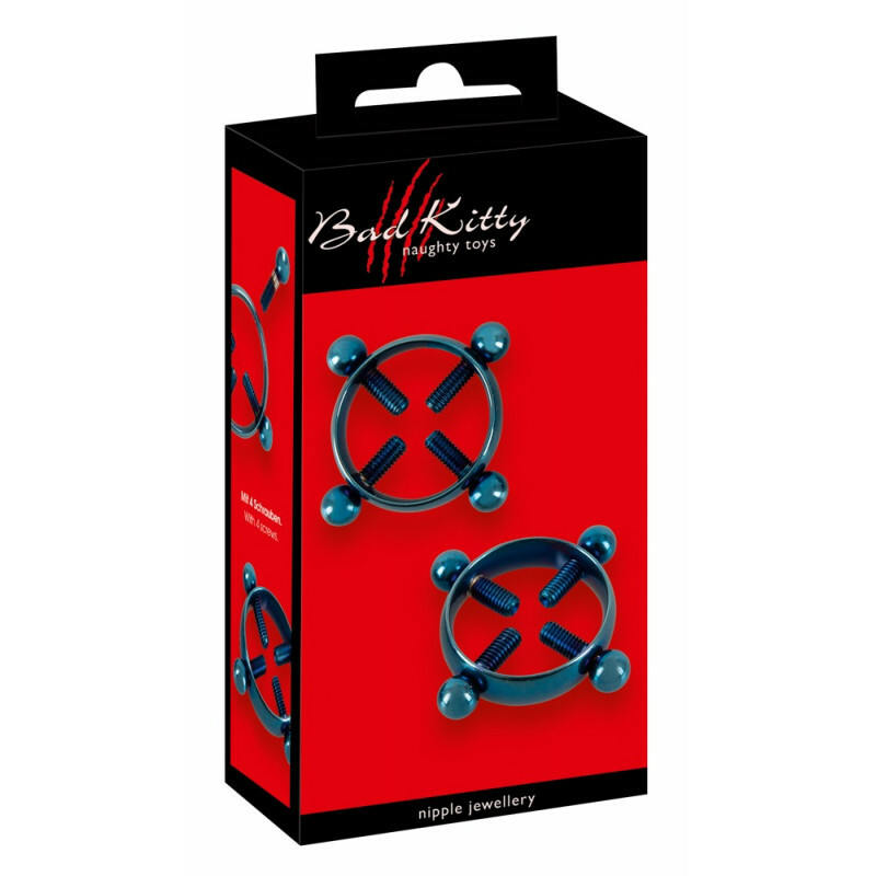 Затискачі для сосків Bad Kitty Nipple Jewellery Blue Moon зі сталі