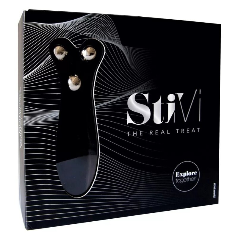 Універсальний вібратор для пар HOT StiVi The Real Threat Partner Vibrator чорний, 17 см х 5.5 см - Изображение 1