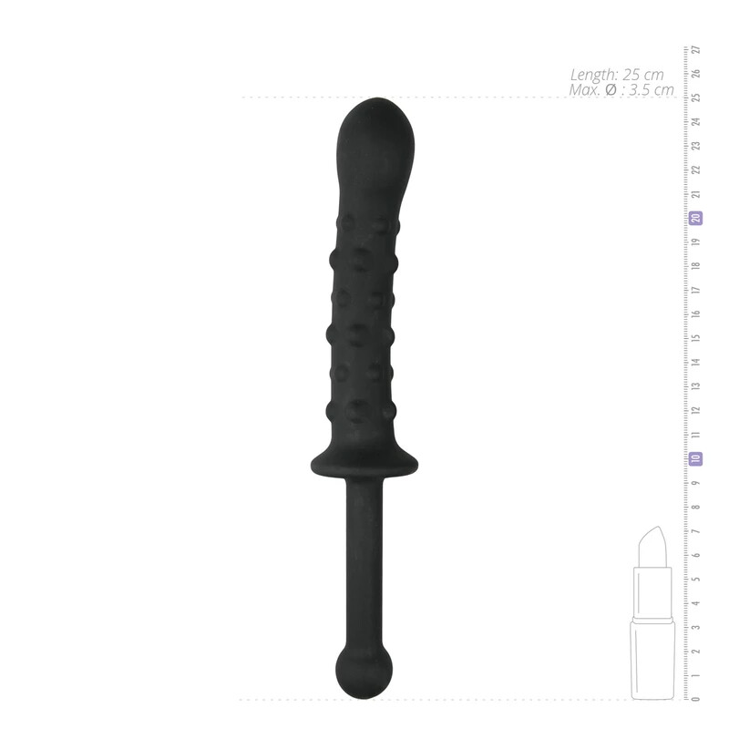 Фалоімітатор EasyToys The Handler з ручкою, чорний, 25 х 3.5 см - Изображение 3