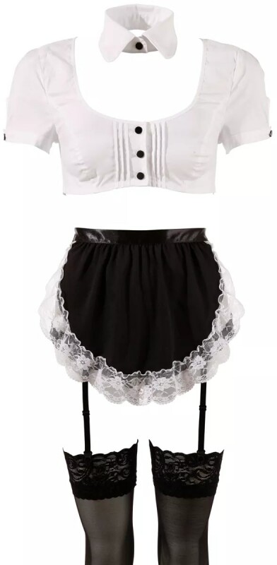 Рольовий костюм покоївки Cottelli Collection Costumes Maid Set 6 предметів, S - Зображення 3