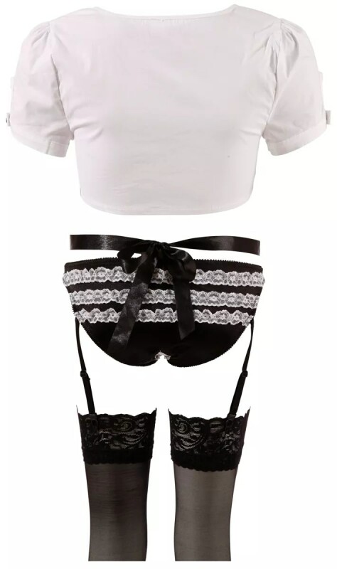 Рольовий костюм покоївки Cottelli Collection Costumes Maid Set 6 предметів, S - Зображення 4