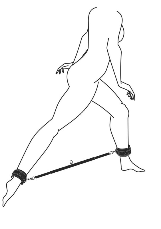 Розпірка із манжетами Easytoys чорна, 68.5 см - Зображення 9