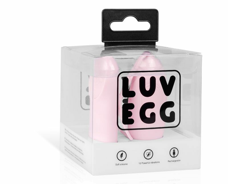 Віброяйце з дистанційним пультом Luv Egg, силіконове, рожеве, 6.5 х 3.5 см - Изображение 1