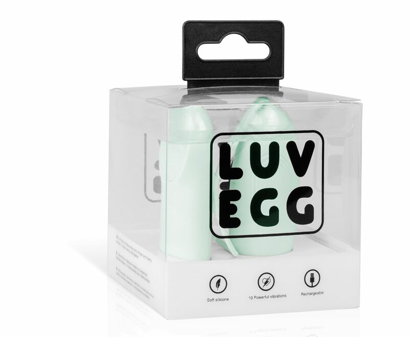 Віброяйце з дистанційним пультом Luv Egg, силіконове, зелене, 6.5 х 3.5 см - Зображення 2