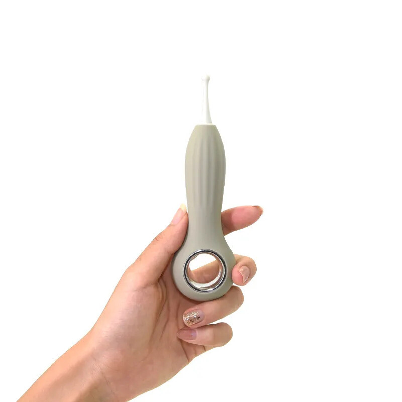 Вібратор для клітора Sweet Em Vibe Pen з трьома насадками, сірий, 14.5 х 4.2 см - Зображення 6