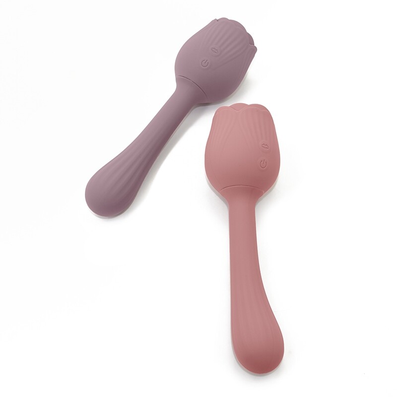 Вібратор подвійний Sweet Em Vibe Bird у вигляді тюльпана, з хвильовою стимуляцією, рожевий, 18.8 х 5.5 см - Изображение 9