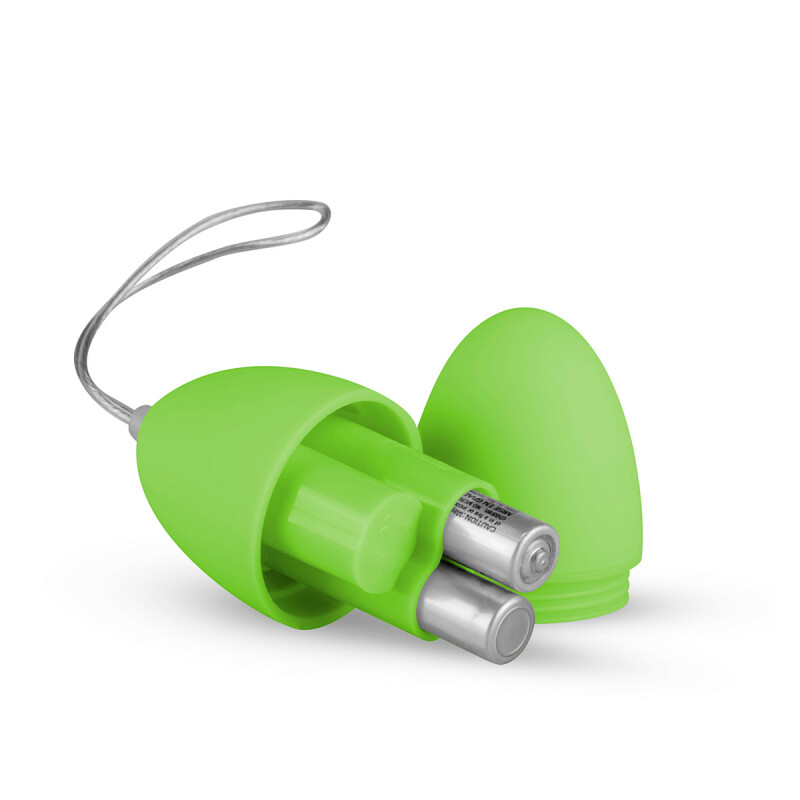 Віброяйце з дистанційним пультом Easytoys, салатове, 7 х 3.5 см - Изображение 4