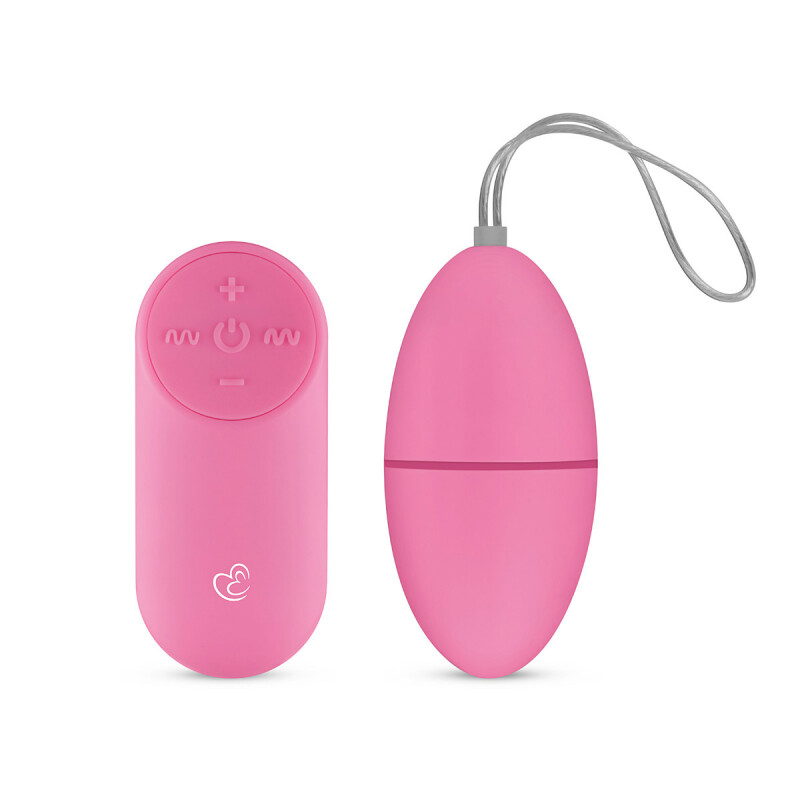 Віброяйце з дистанційним пультом Easytoys, рожеве, 7 х 3.5 см