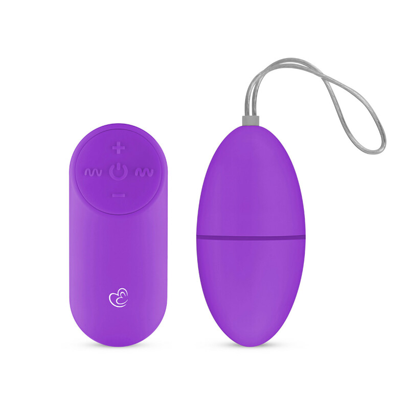 Віброяйце з дистанційним пультом Easytoys, фіолетове, 7 х 3.5 см