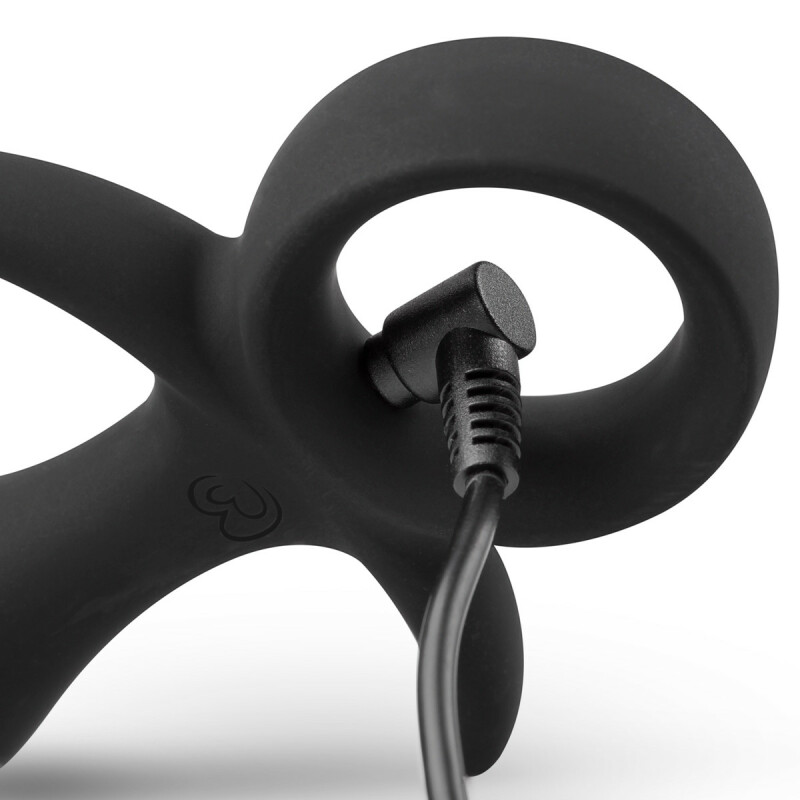 Анальна пробка з вібрацією Butt Buzzer Easytoys, силіконова, чорна, 14.5 х 2.6 см - Зображення 3