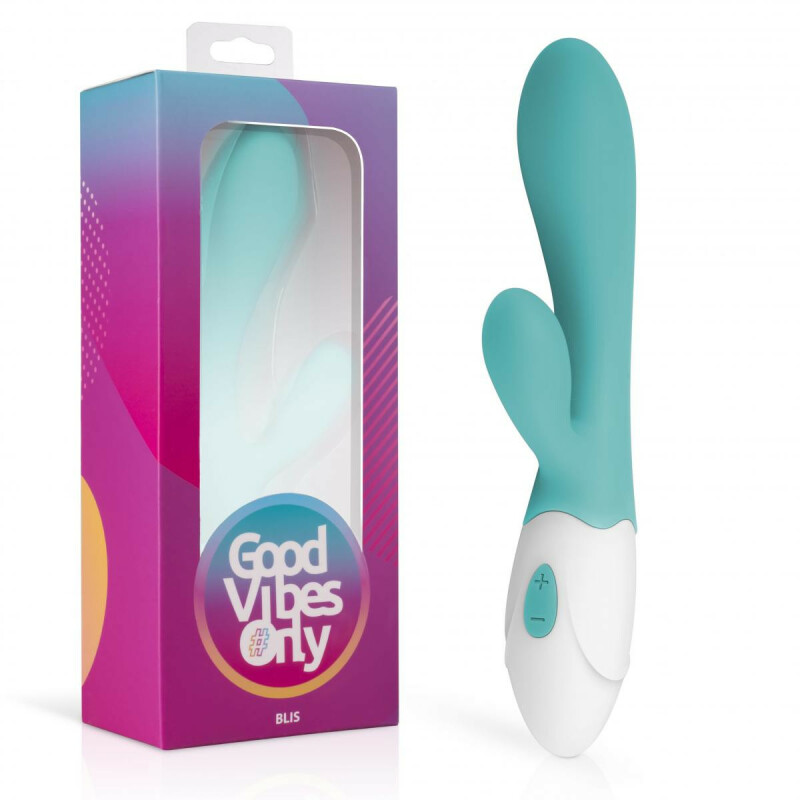 Вібратор-кролик Blis Good Vibes Only, силіконовий, блакитний, 20 х 3.2 см