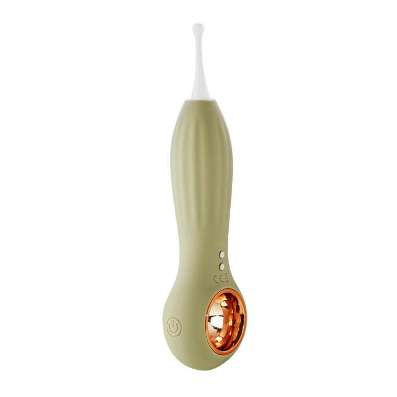 Вібратор для клітора Sweet Em Vibe Pen з трьома насадками, сірий, 14.5 х 4.2 см - Зображення 2