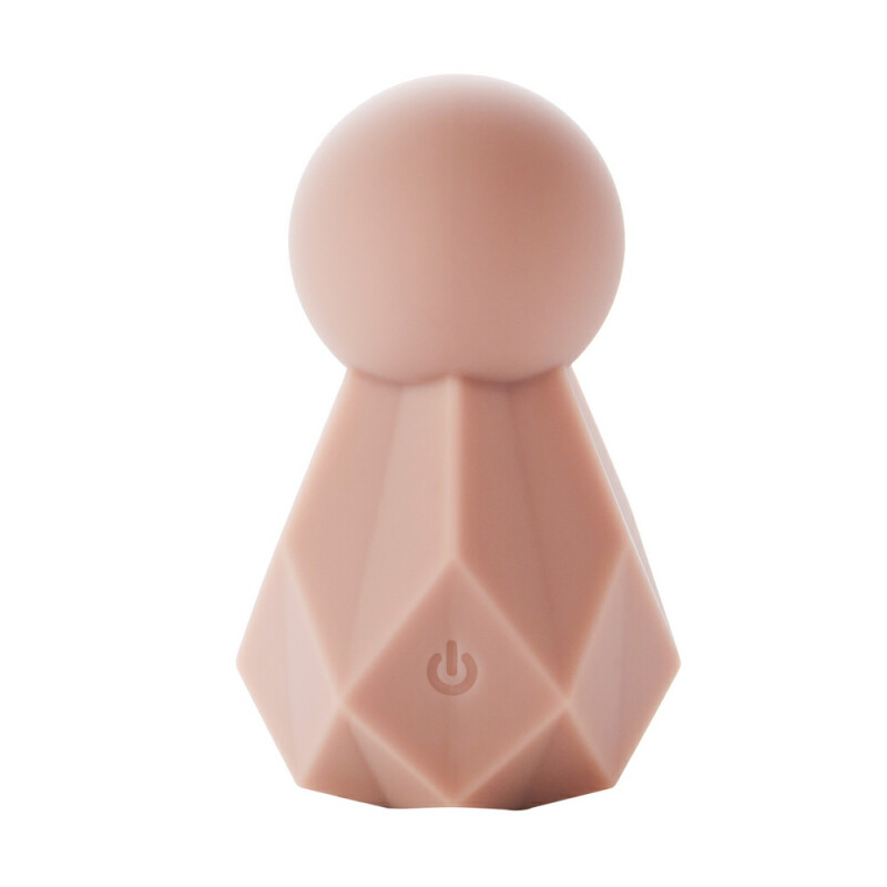 Вібратор для клітора Sweet Em Crystal у формі кристала з гранями, рожевий, 8 х 4.8 см