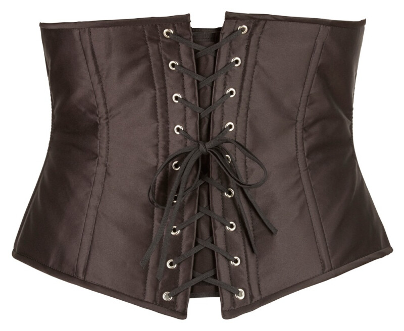 Корсет для талії Cottelli Curves Underbust Corset на гачках і шнурівці, 2XL - Изображение 6