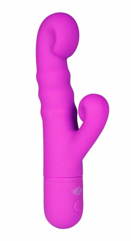 Вібратор-кролик Peachy Miss V, силіконовий, фіолетовий, 18.9 х 3.8 см - Зображення 1
