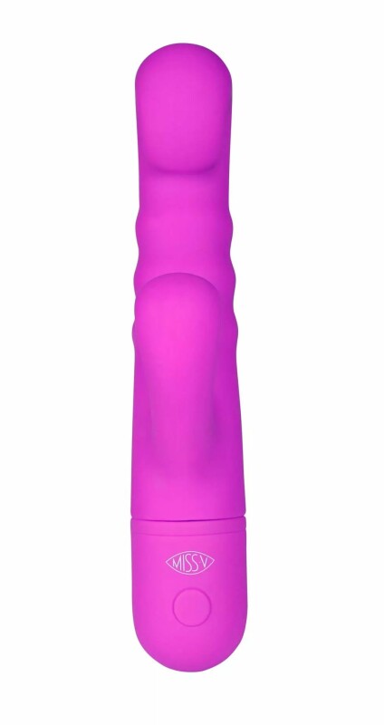 Вібратор-кролик Peachy Miss V, силіконовий, фіолетовий, 18.9 х 3.8 см - Зображення 3