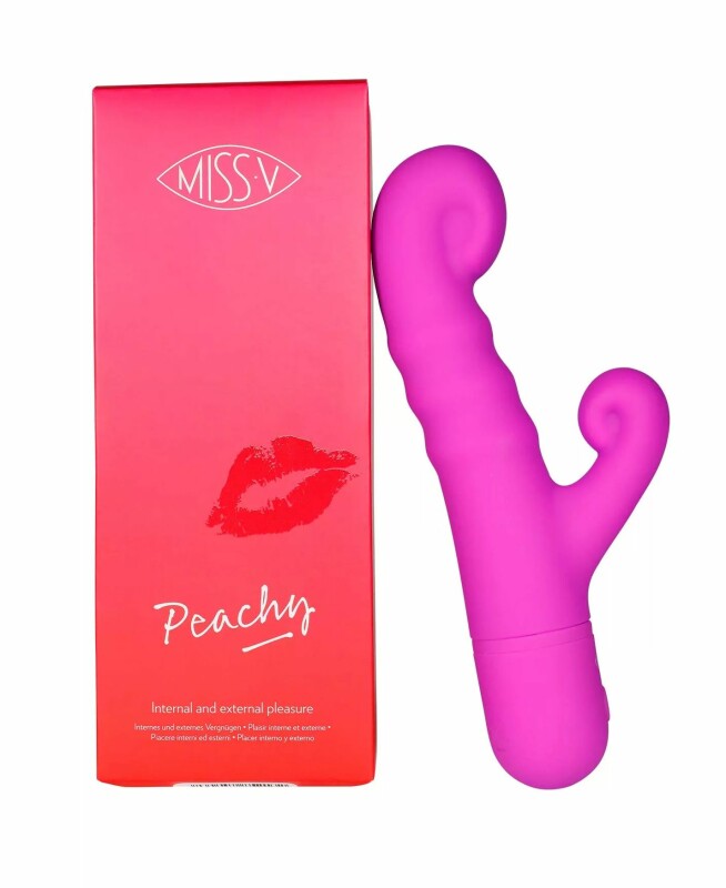 Вібратор-кролик Peachy Miss V, силіконовий, фіолетовий, 18.9 х 3.8 см