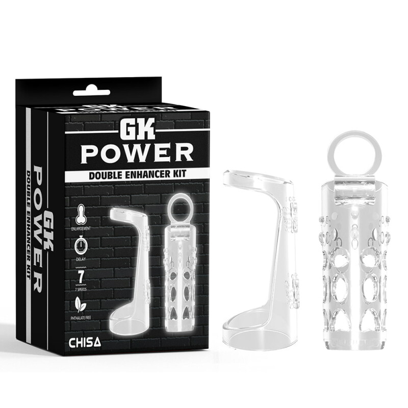 Набір насадок на член GK Power Chisa прозорі, 2 шт