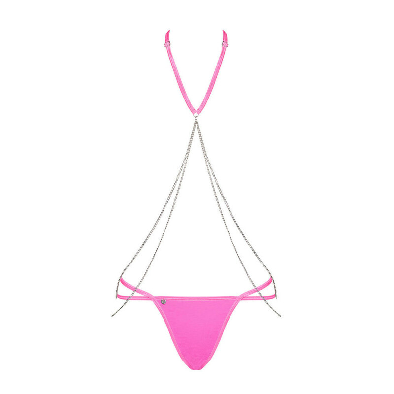 Сексуальний комплект Chainty set pink L/XL, рожевий - Зображення 3